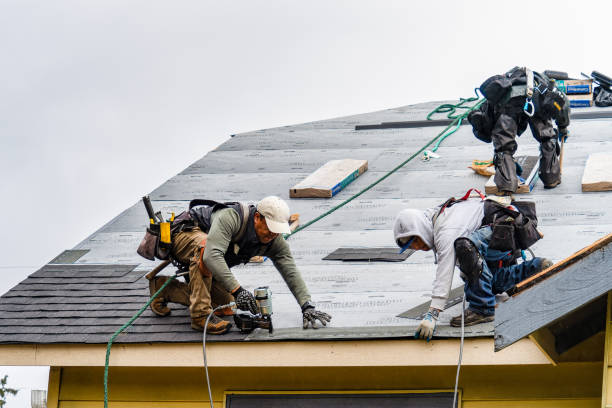 Professional Roofing technician working in Lake Arrowhead, ME
